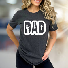 "DAD" Fishing Enthusiast Graphic Tee, a Heartfelt Pick for Fathers