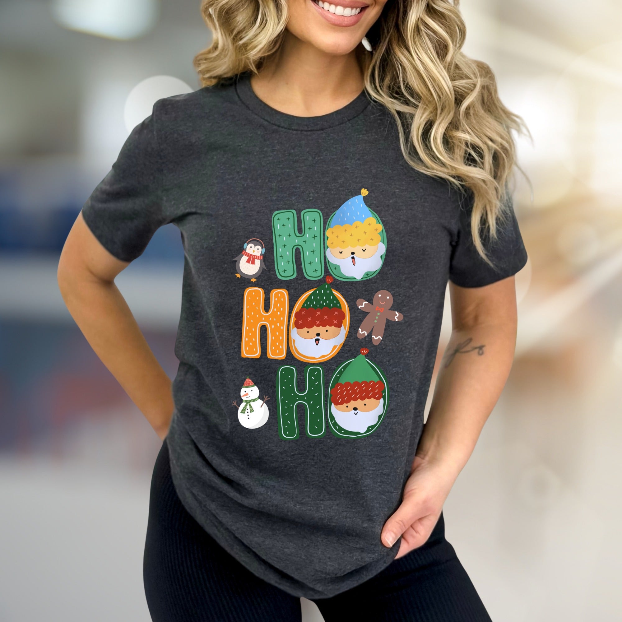 Ho Ho Ho Winter Holiday Graphic Tee, a Festive Christmas Pick for Everyone
