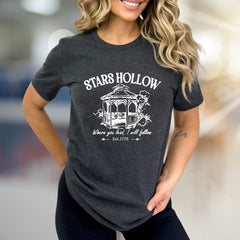 "Stars Hollow Where You Lead, I Will Follow" Graphic Tee, a Fandom Pick for TV Show Lovers
