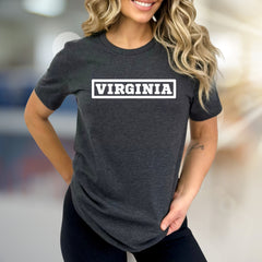 "VIRGINIA" Bold State Graphic Tee, a Hometown Pride Pick for Travelers