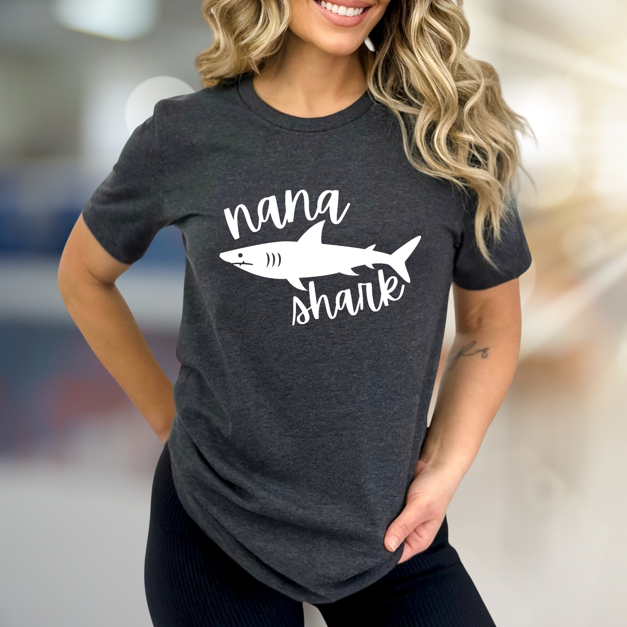 "Nana Shark" Family Fun Graphic Tee, a Heartfelt Pick for Grandmothers