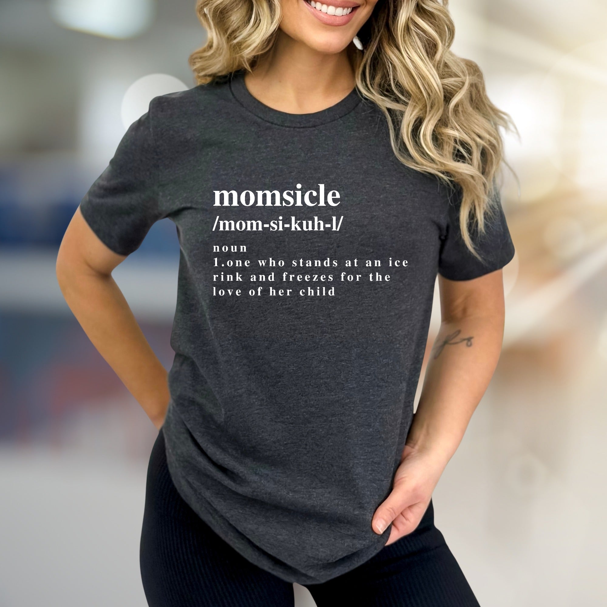 “Momsicle” Definition Graphic Tee, A Humorous Mom Life Pick for Ice Rink Parents