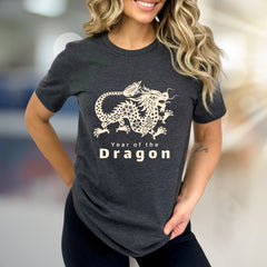 "Year of the Dragon" Folk Graphic Tee, an Empowering Asian Zodiac Pick for Enthusiasts
