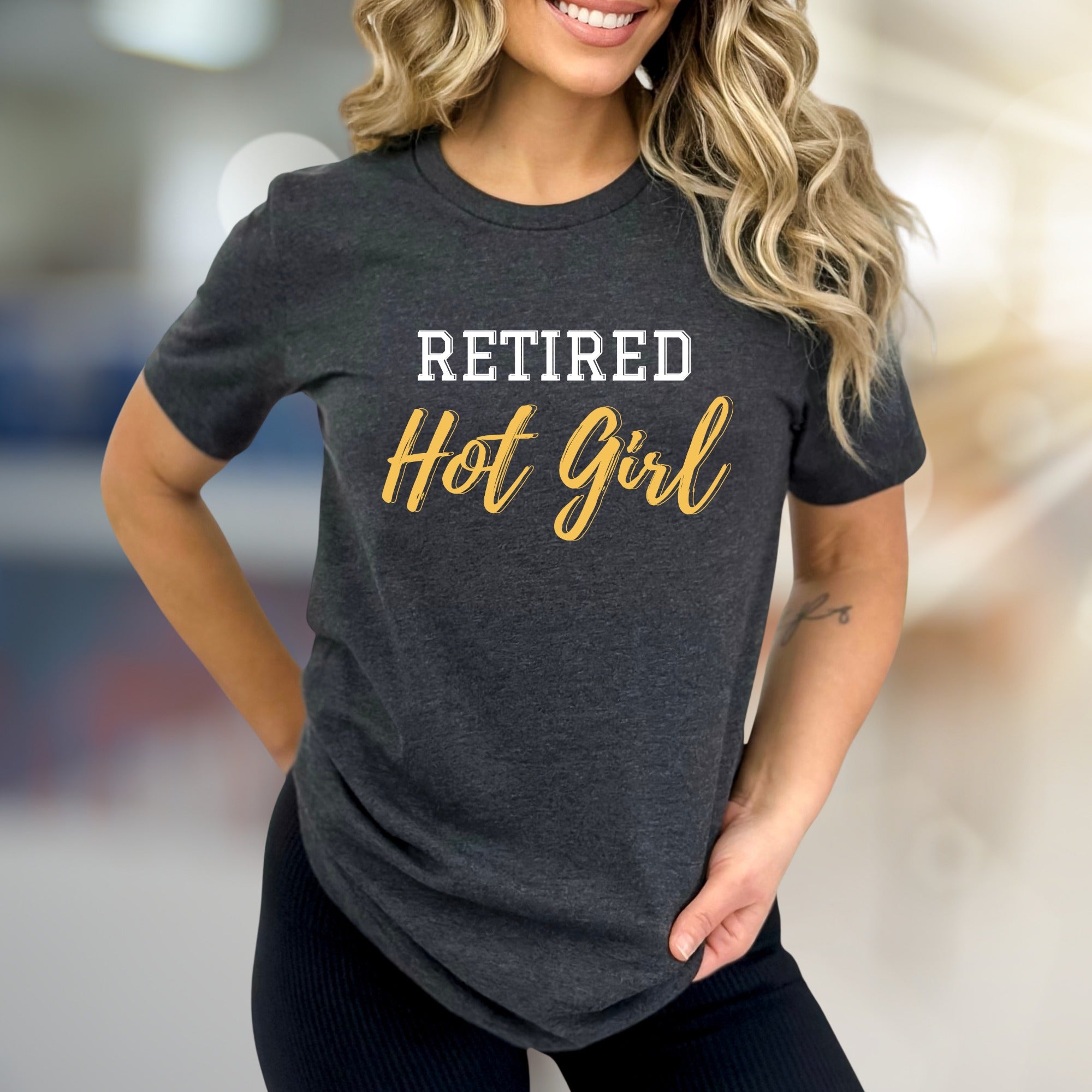 "Retired Hot Girl" Bold Statement Graphic Tee, a Witty Pick for Confident Personalities