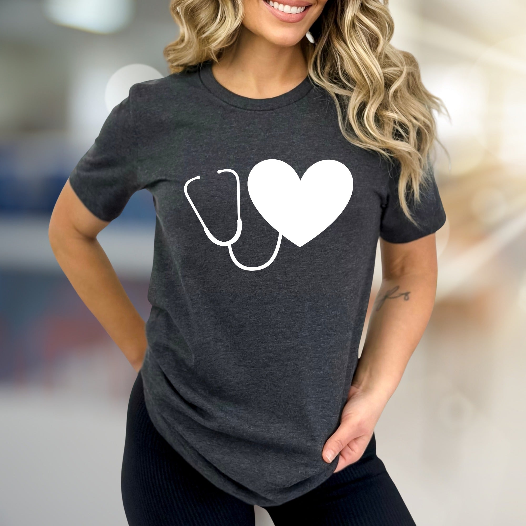 Heart Stethoscope | Medical Appreciation Graphic Tee, a Healthcare Hero Pick for Everyday Comfort