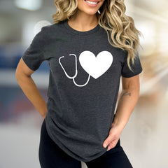 Heart Stethoscope | Medical Appreciation Graphic Tee, a Healthcare Hero Pick for Everyday Comfort