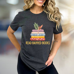 "Read Banned Books" Literary Graphic Tee, A Statement Pick for Avid Readers