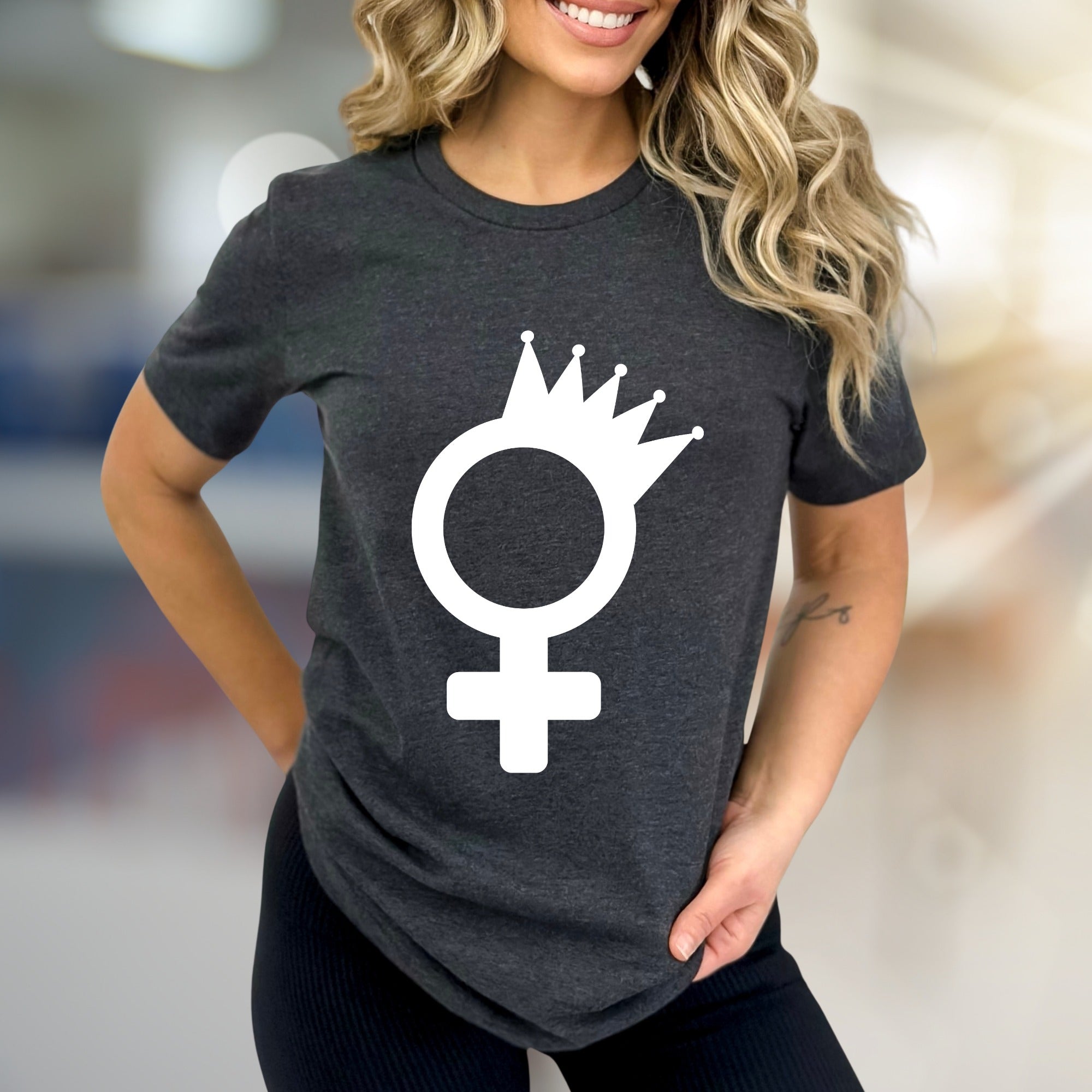 Queen Feminine Symbol | Empowerment Graphic Tee, a Statement Pick for Her