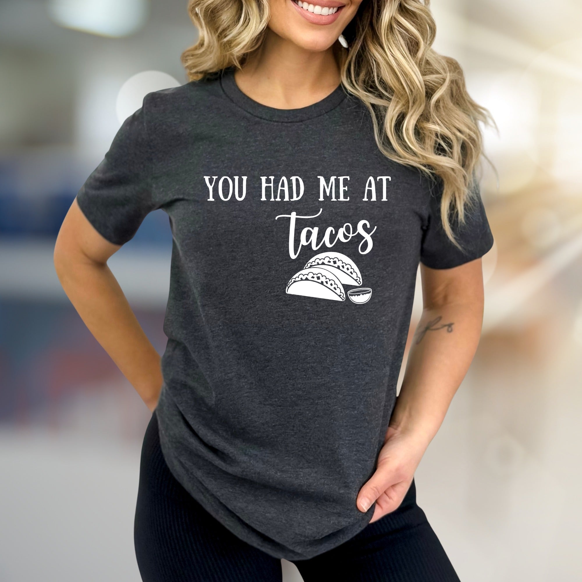 "YOU HAD ME AT Tacos" Foodie Graphic Tee, a Witty Pick for Taco Lovers