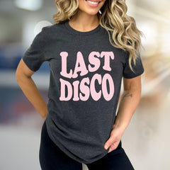 "Last Disco" Retro Graphic Tee, a Nostalgic Pick for Party-Goers
