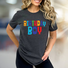"BIRTHDAY BOY" Celebration Graphic Tee, a Fun Niche Pick for Party-Goers