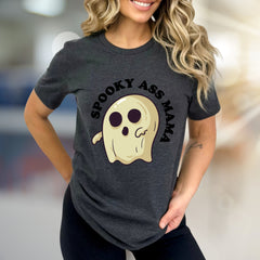 “SPOOKY ASS MAMA” Ghost Graphic Tee, a Halloween Vibe for Moms