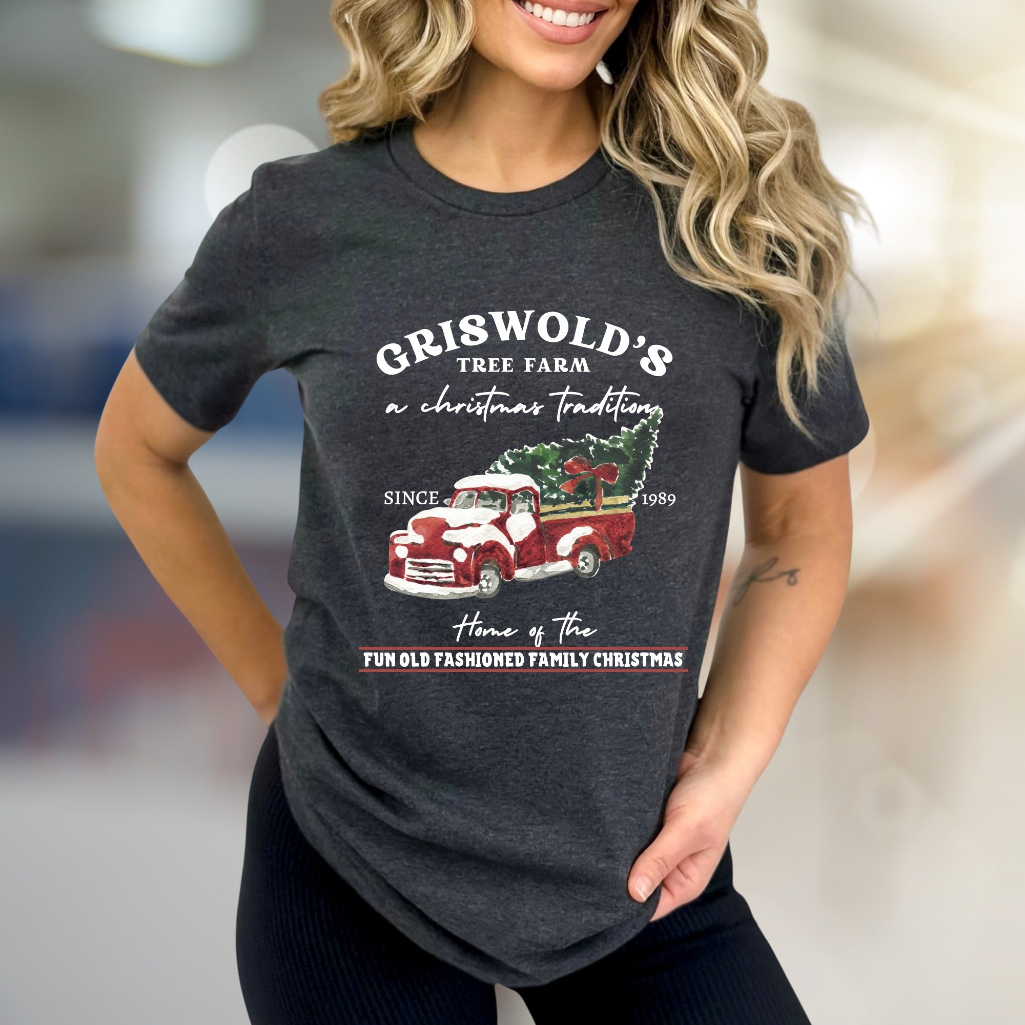 "Griswold's Tree Farm" Vintage Christmas Graphic Tee, a Festive Holiday Pick for Family Lovers