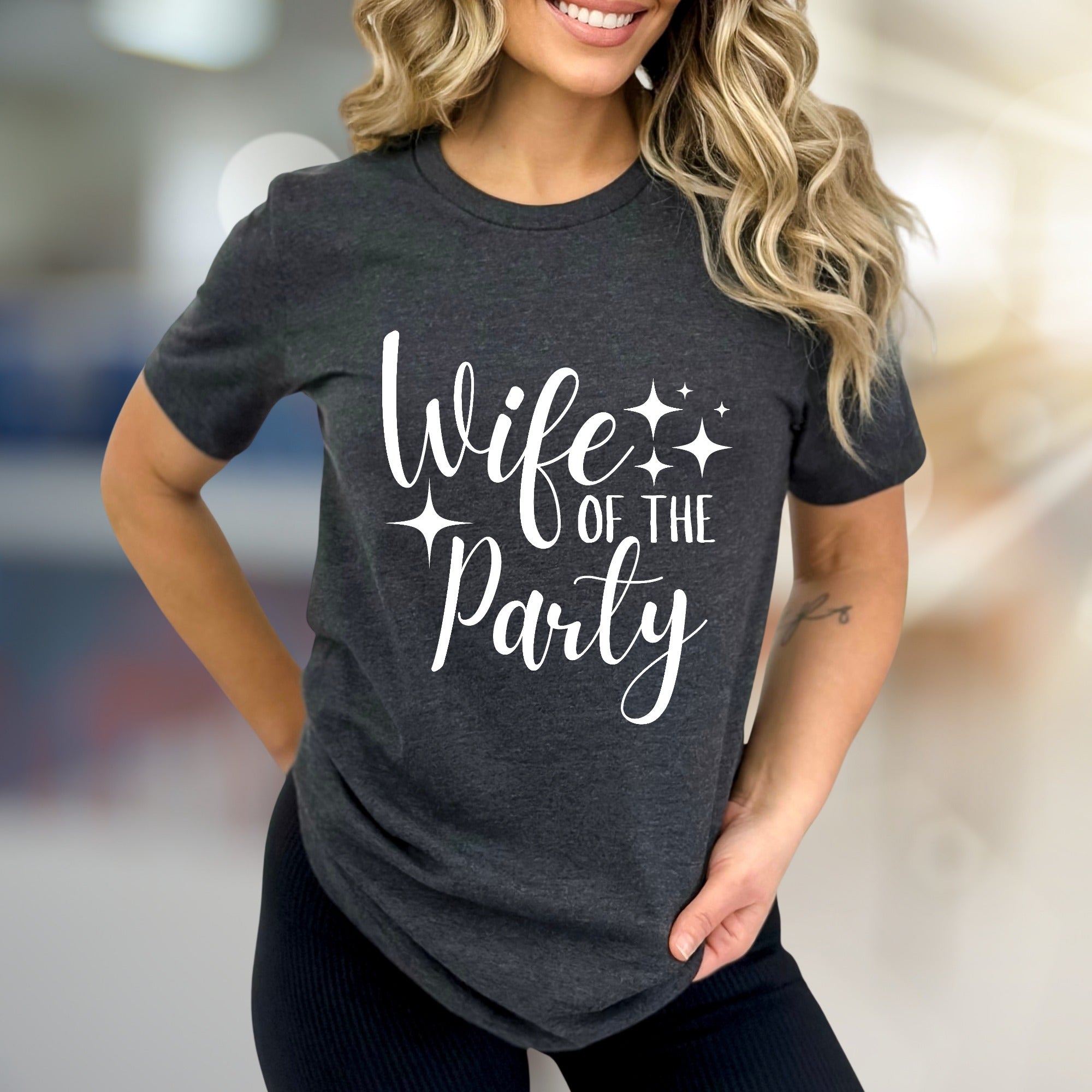 "Wife of the Party" Bachelorette Bash Graphic Tee, a Celebration Pick for Her
