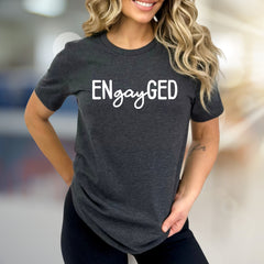 "ENgayGED" Engagement Celebration Graphic Tee, a Pride Pick for Couples