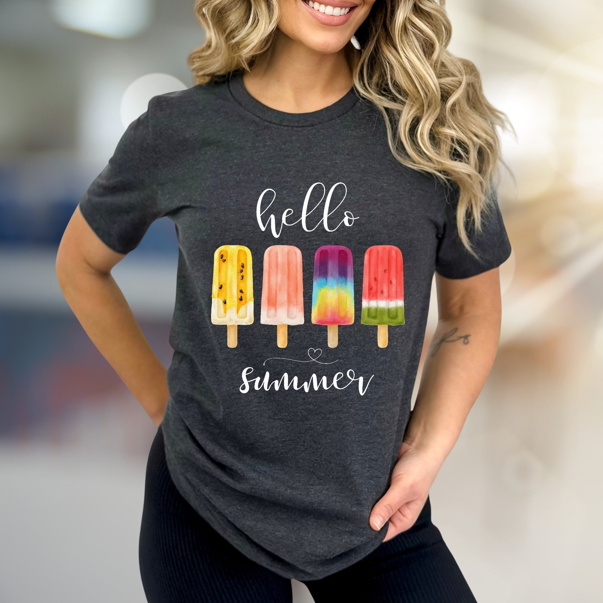 "hello summer" Popsicle Graphic Tee, a Summer Refreshment Pick for All