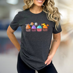 Spooky Cupcakes Graphic Tee, A Sweet Halloween Pick for Seasonal Fun Lovers