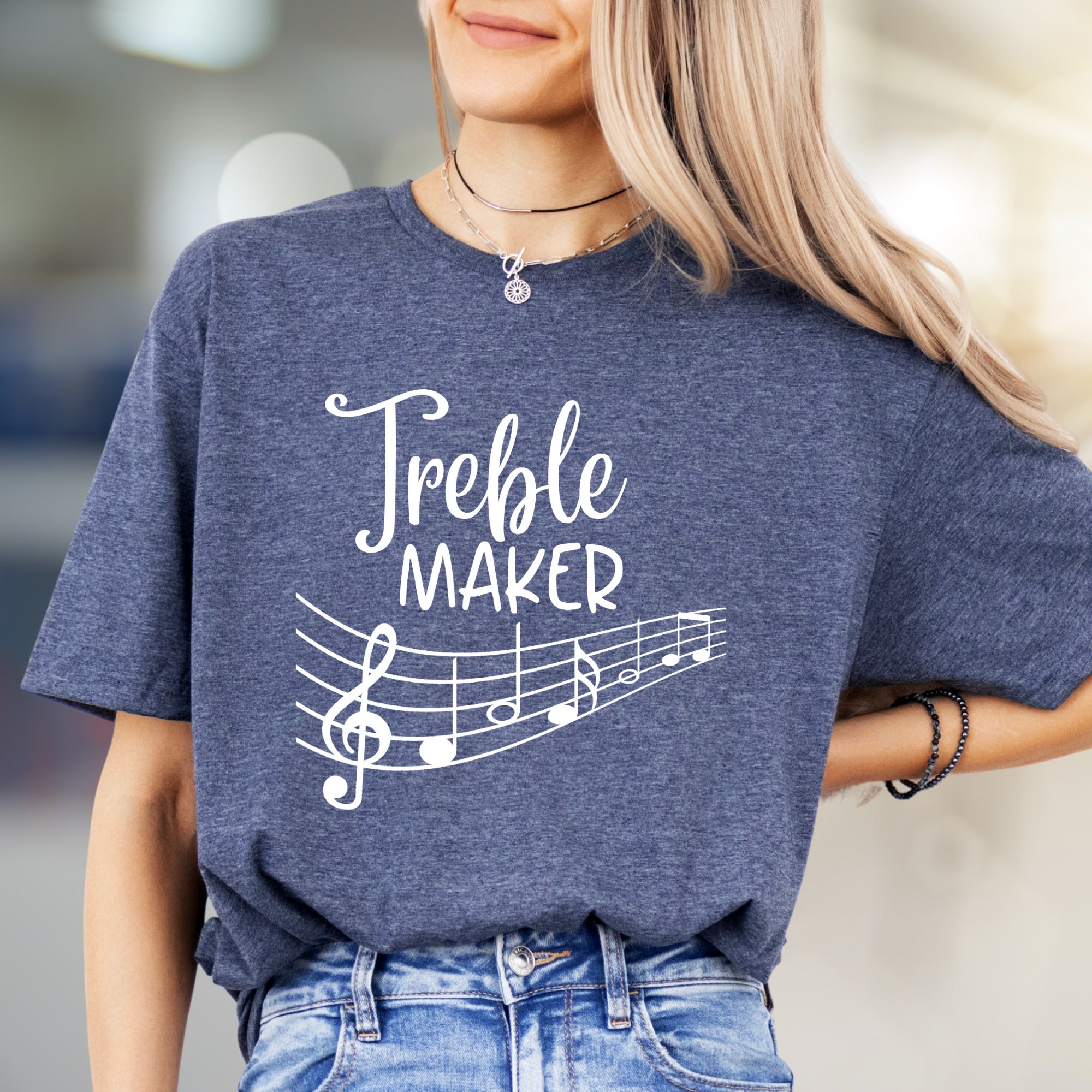 "Treble Maker" Music Staff Graphic Tee, a Playful Statement for Music Lovers