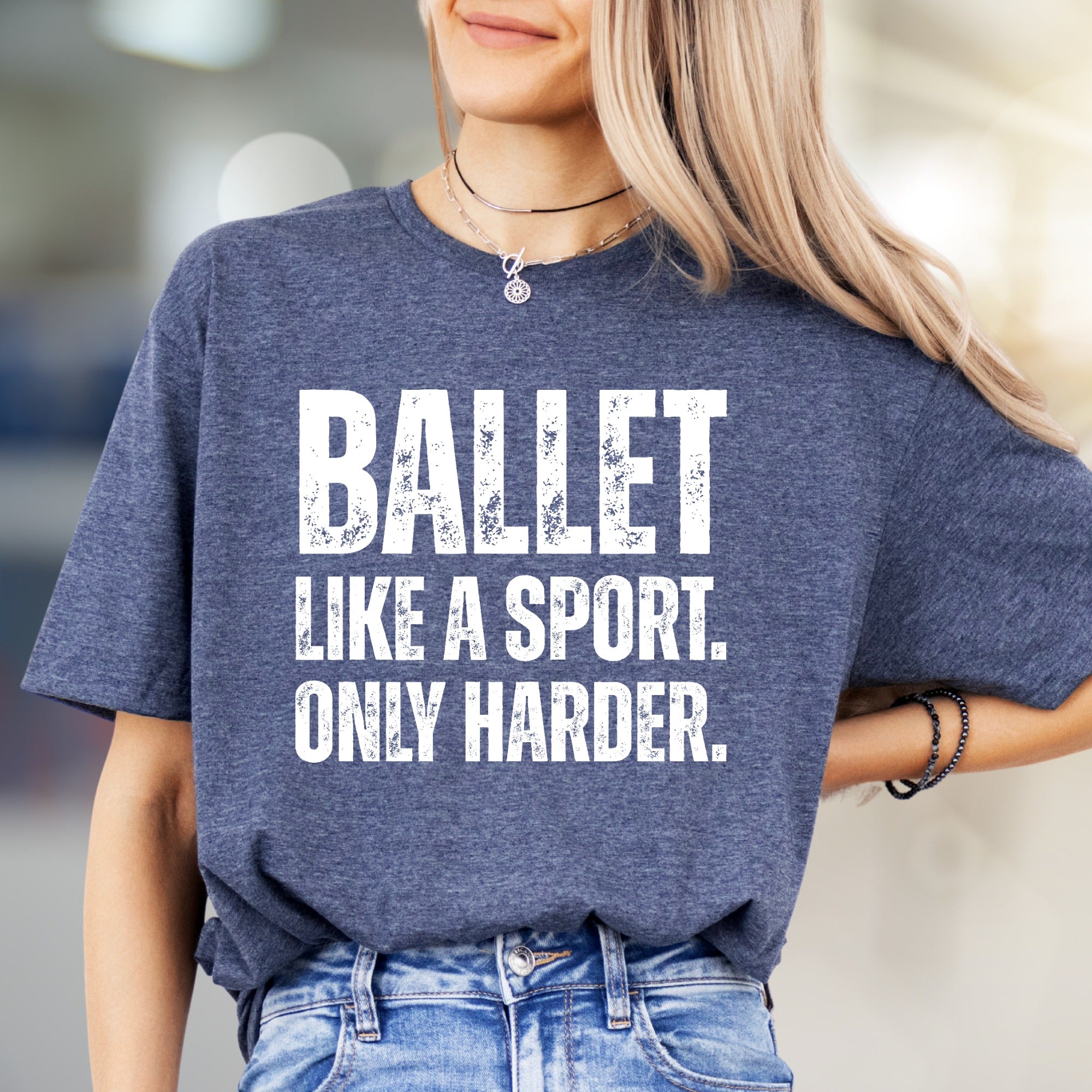 "BALLET LIKE A SPORT. ONLY HARDER." Empowering Dance Graphic Tee, a Bold Statement for Ballet Enthusiasts