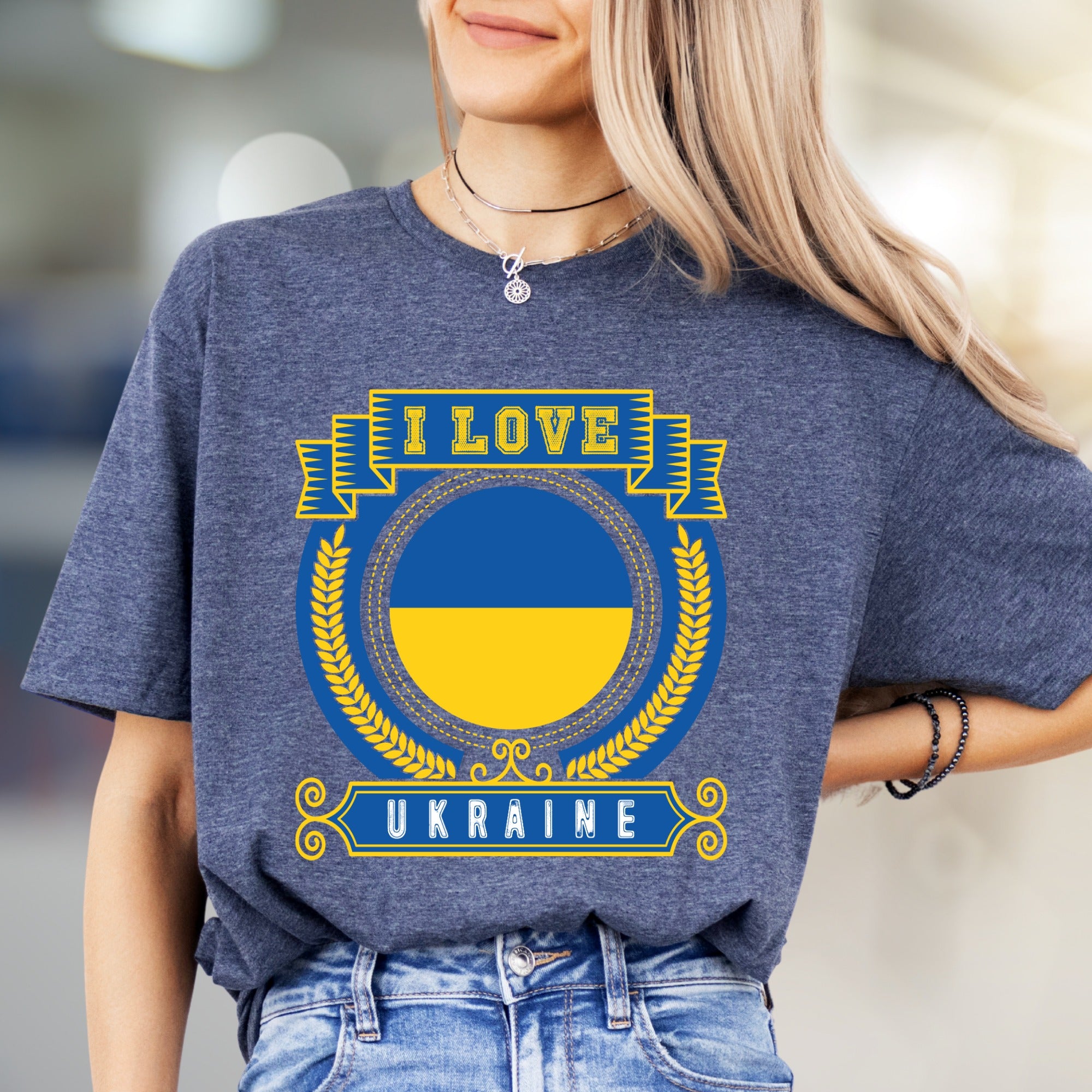"I Love Ukraine" Patriot Flag Graphic Tee, a Heritage Pick for Supporters