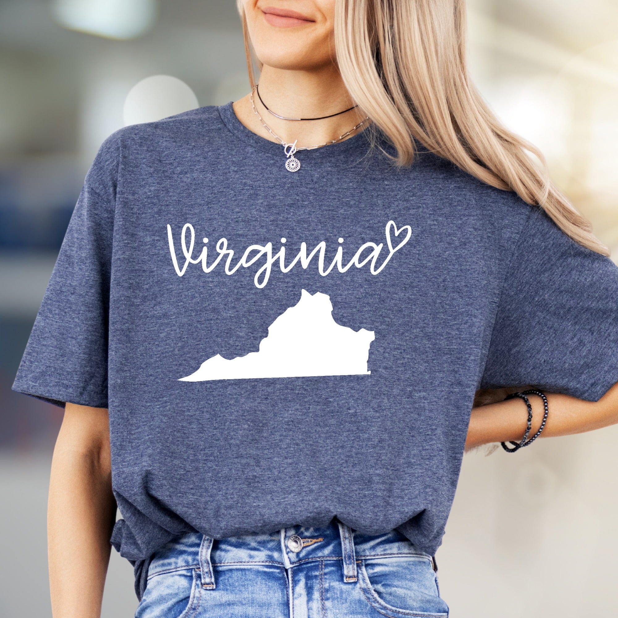 "Virginia" State Outline Graphic Tee, a Hometown Pride Pick for Enthusiasts