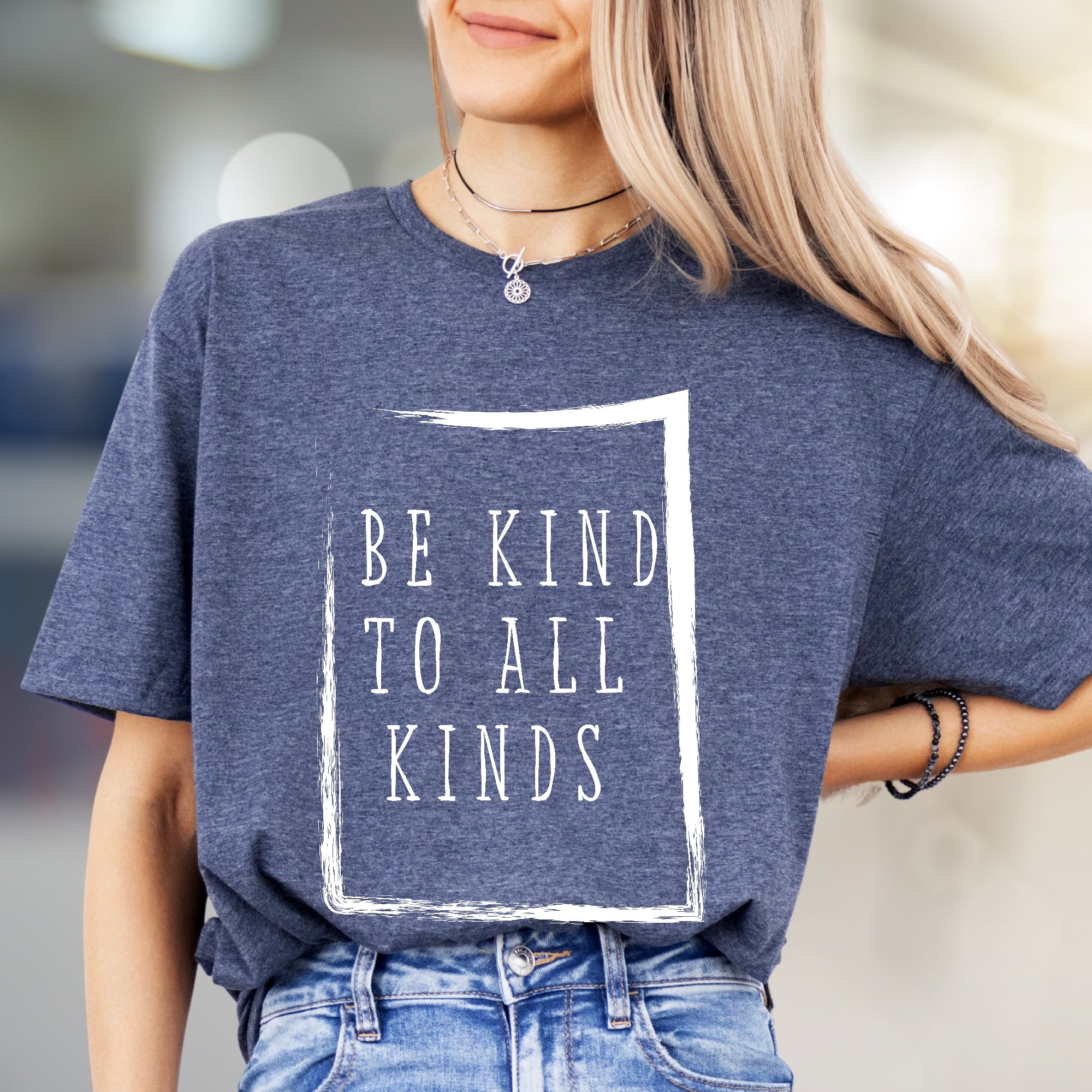 "BE KIND TO ALL KINDS" Empathy Graphic Tee, an Inspirational Pick for Advocates