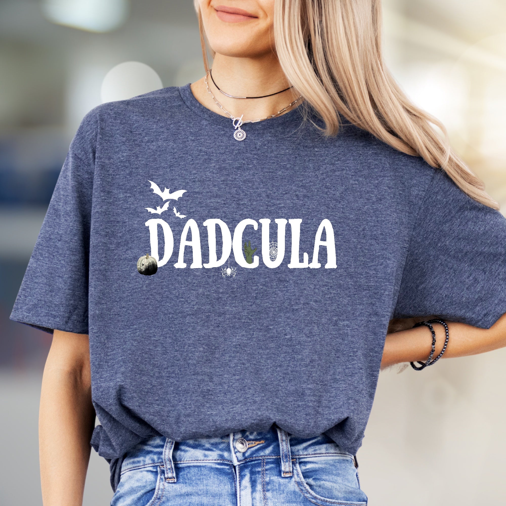 "Dadcula" Spooky Dad Graphic Tee, a Halloween Pick for Fun-Loving Fathers