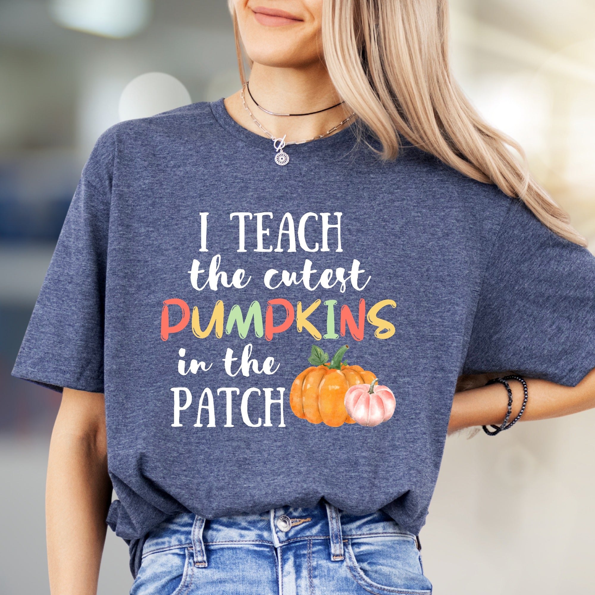"I Teach the Cutest Pumpkins in the Patch" Fall Teacher Graphic Tee, a Educator Appreciation Pick for Teachers