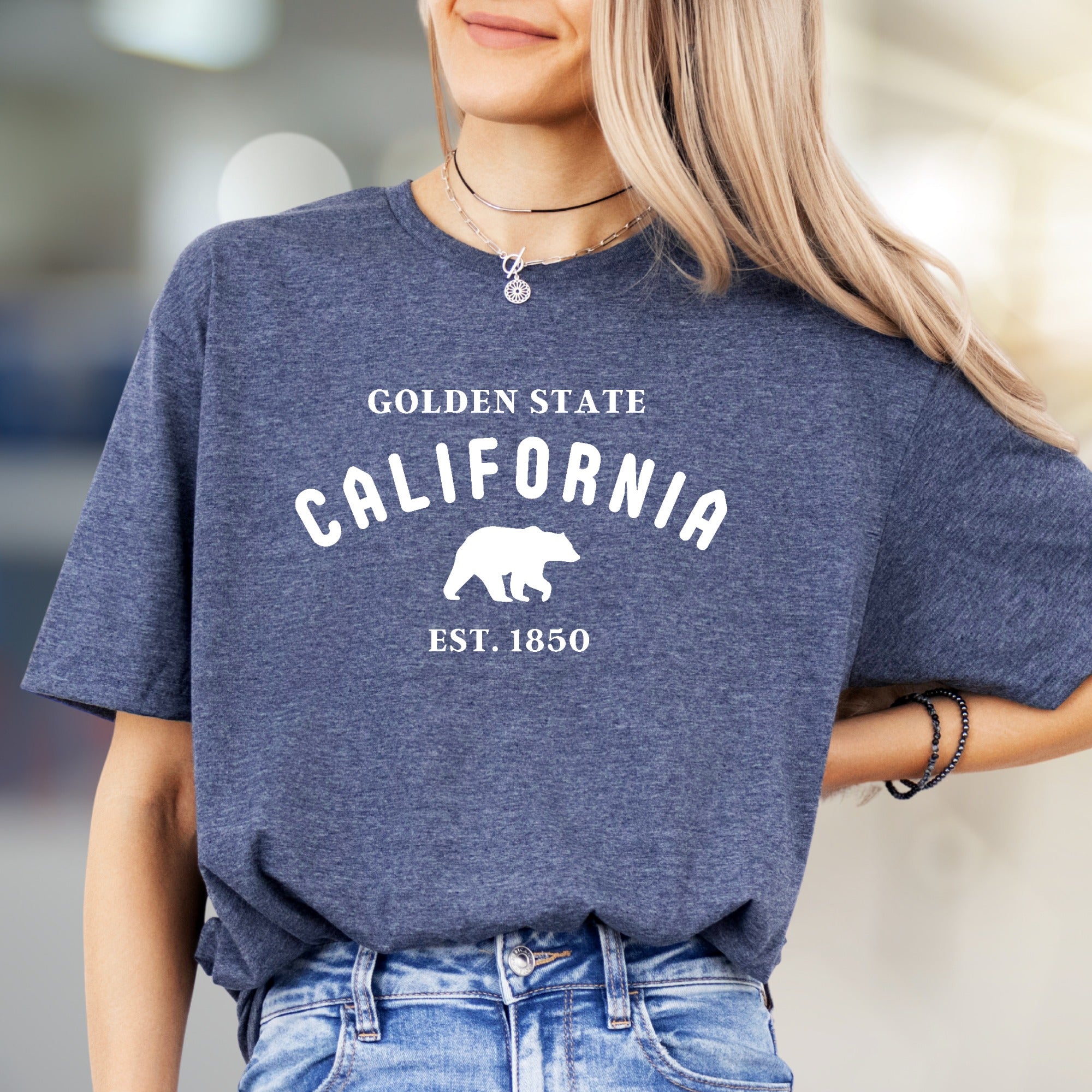 "Golden State California Est. 1850" Bear Graphic Tee, a Heritage Pick for West Coast Lovers