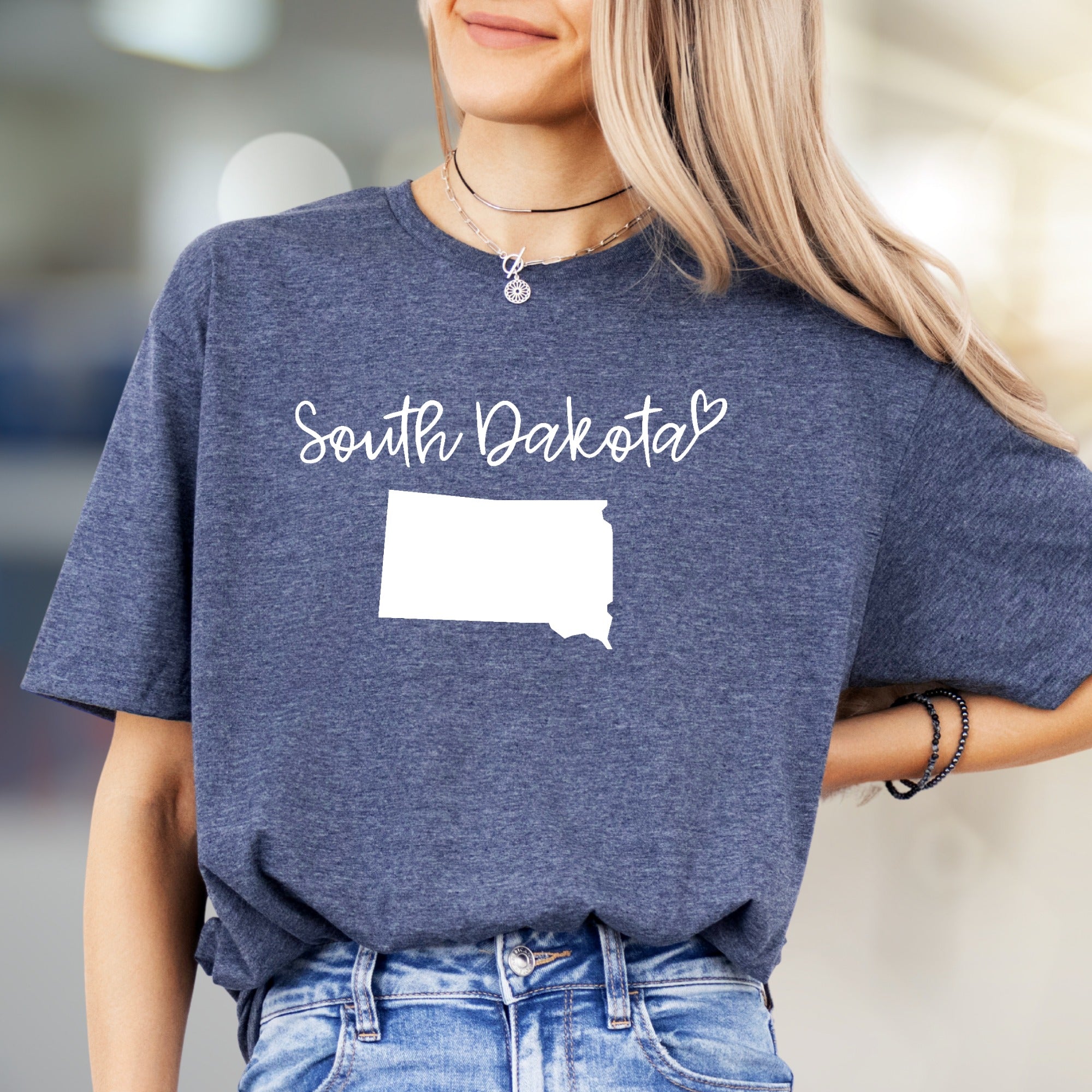 "South Dakota" State Outline Graphic Tee, A Home State Pick for Proud Residents