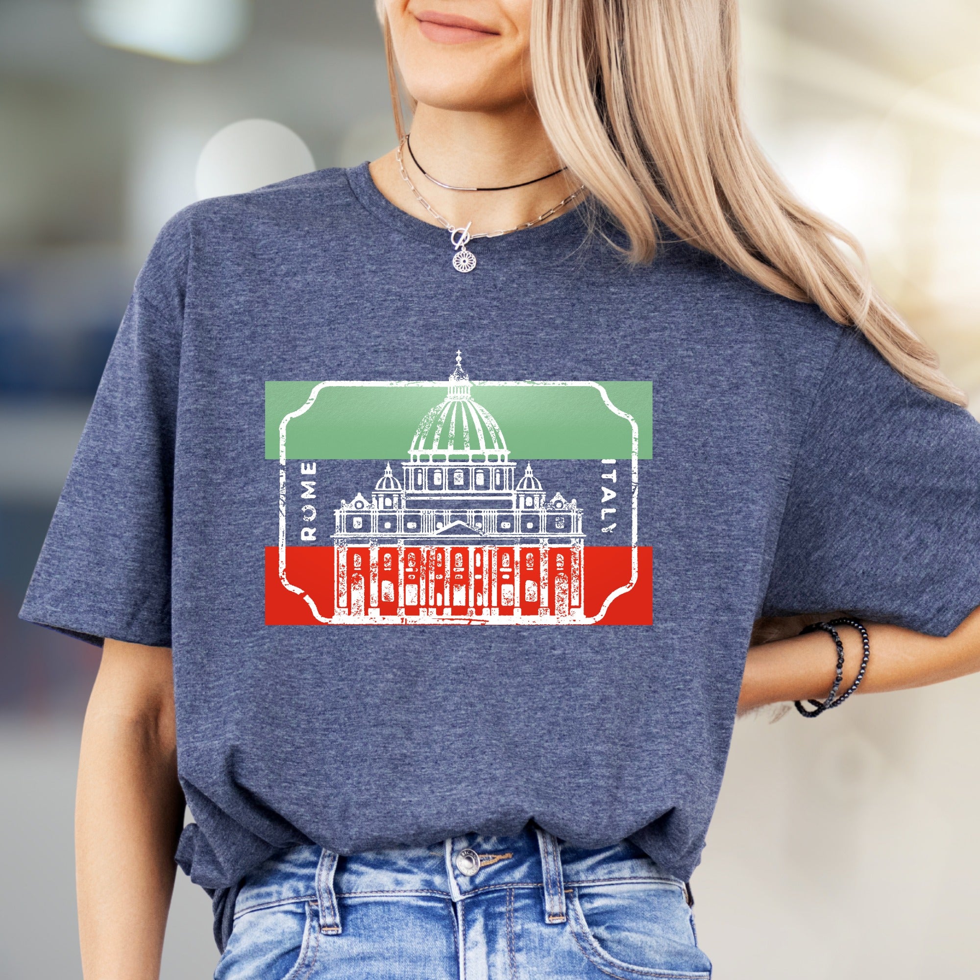 "ROME ITALY" Vatican City Travel Graphic Tee, a European Souvenir for Globetrotters