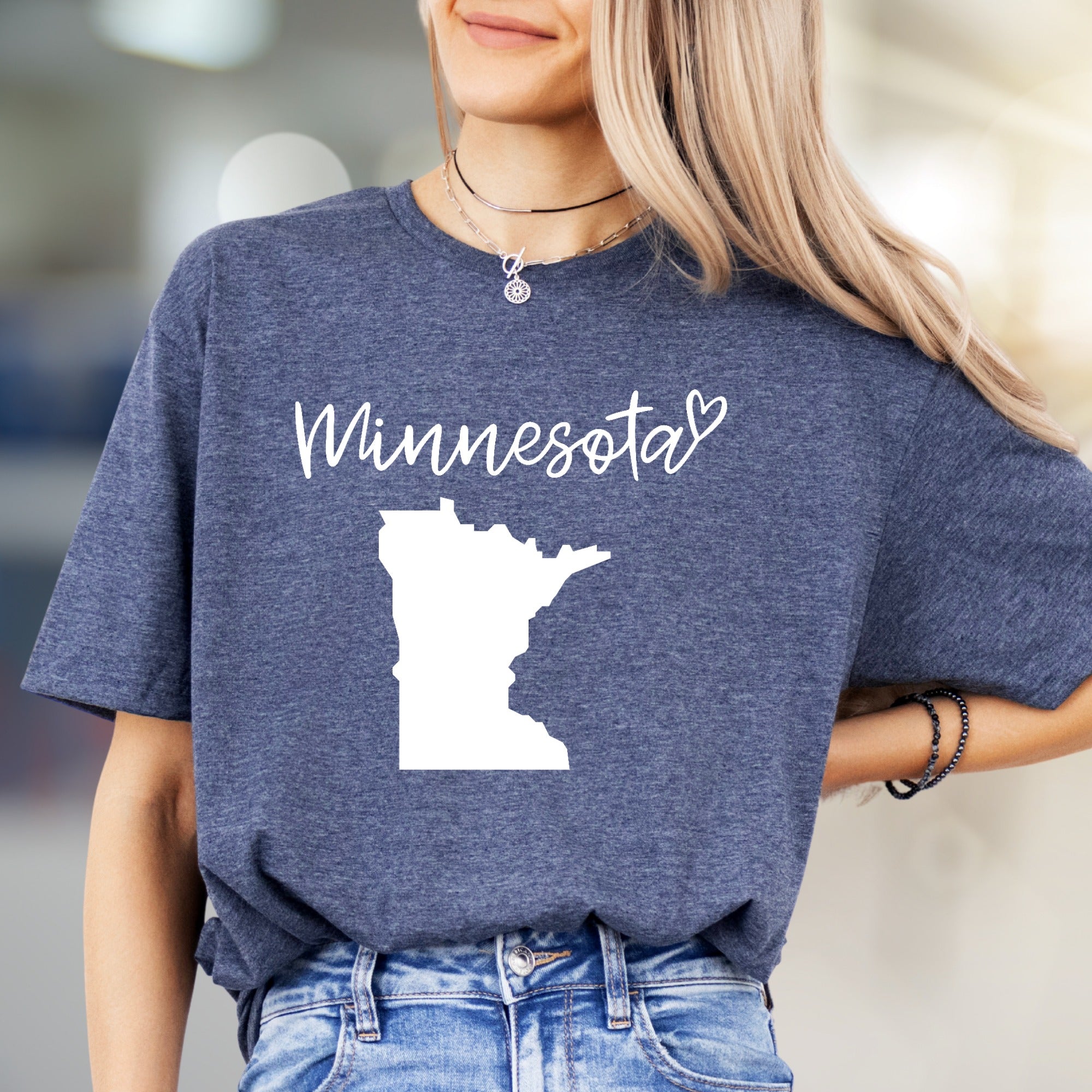 "Minnesota" State Love Graphic Tee, a Hometown Pride Pick for Enthusiasts