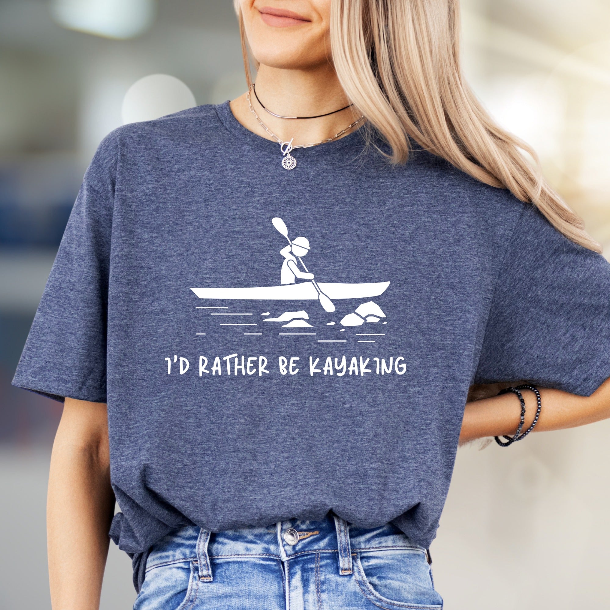 "I'd Rather Be Kayaking" Outdoorsy Graphic Tee, a Water Sport Pick for Adventurers