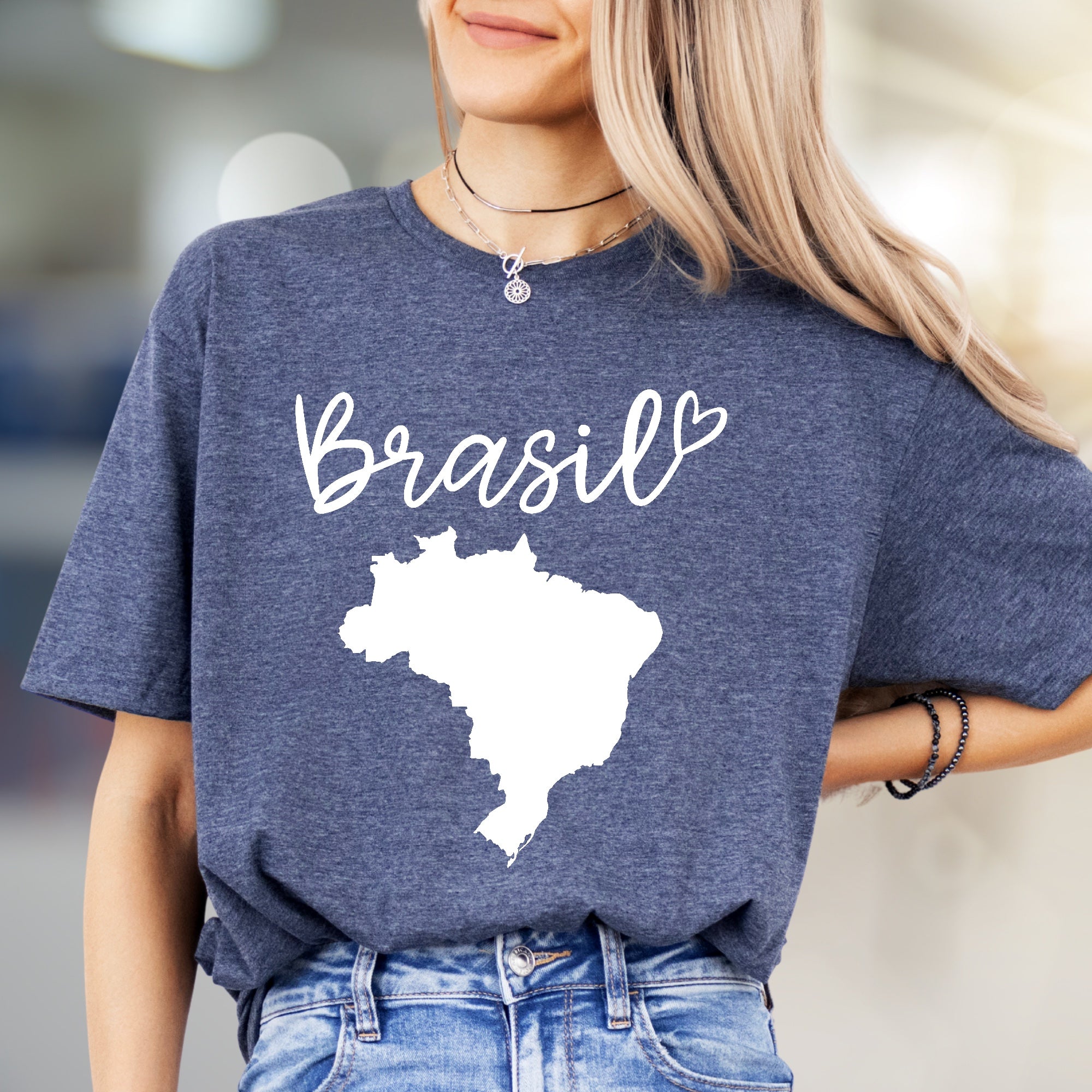 "Brasil" Map Graphic Tee, a Patriotic Pick for Travelers & Culture Lovers