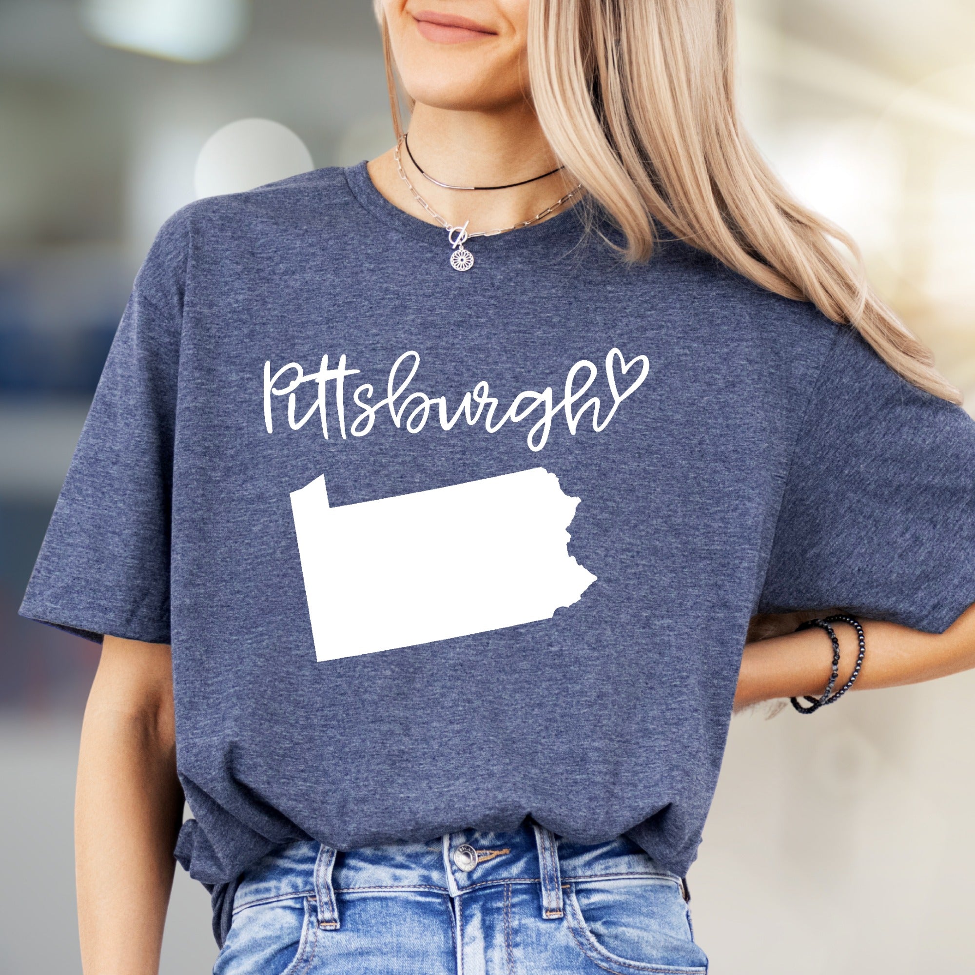 "Pittsburgh" State Map Graphic Tee, a Local Love Pick for City Enthusiasts