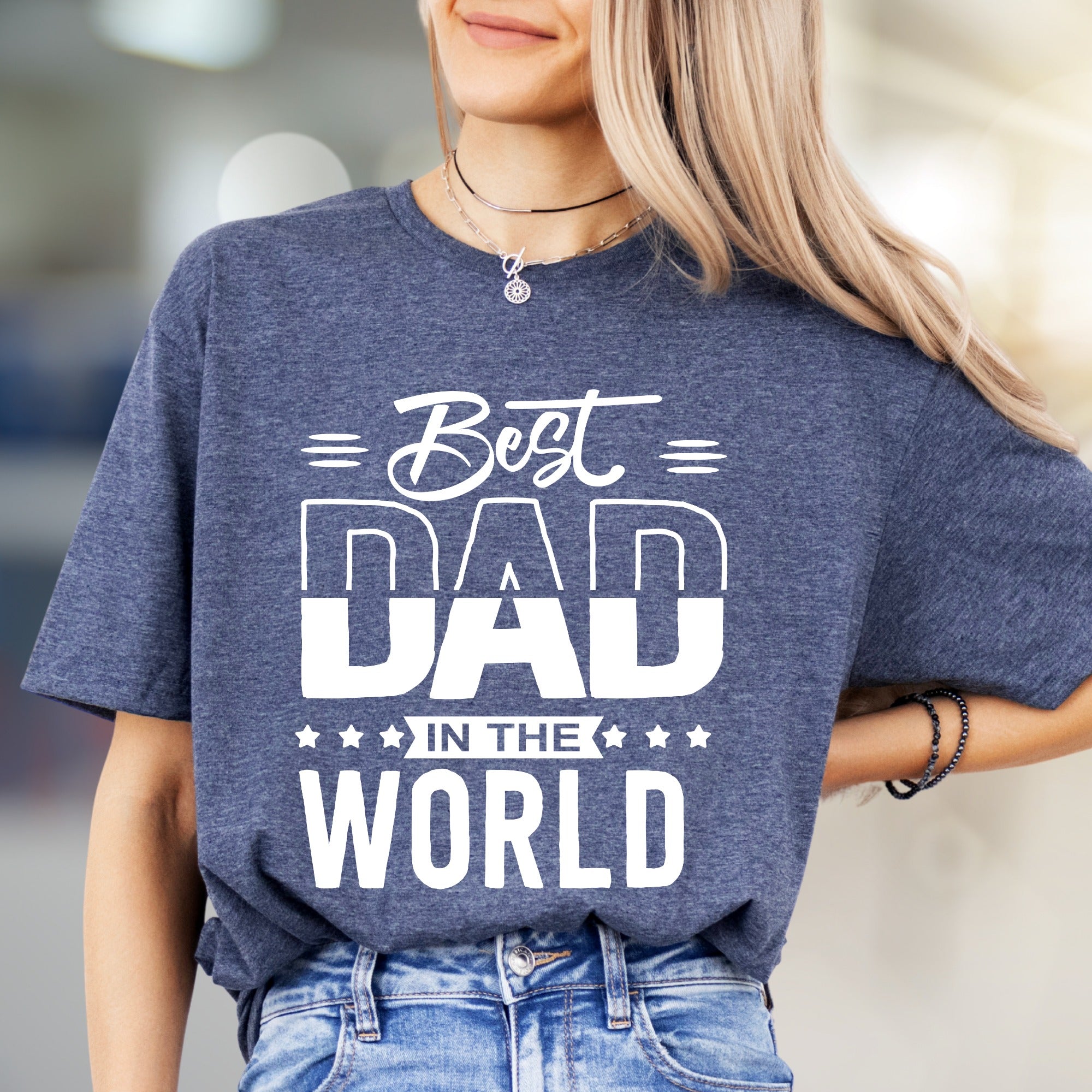 "Best Dad In The World" Father's Day Graphic Tee, a Thoughtful Gift for Dads