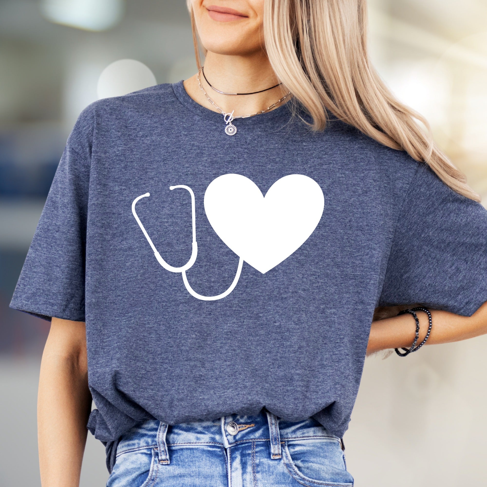Heart Stethoscope | Medical Appreciation Graphic Tee, a Healthcare Hero Pick for Everyday Comfort