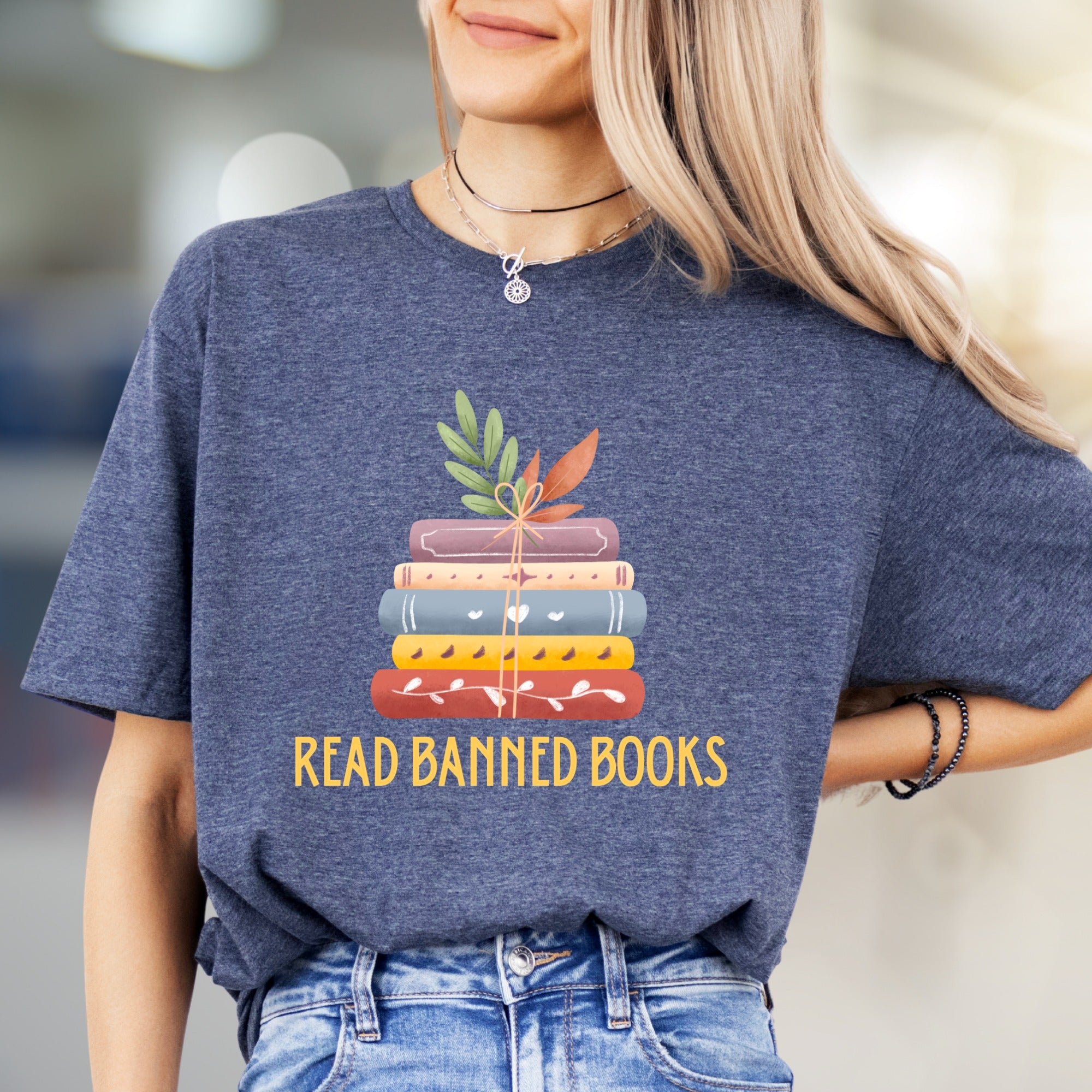 "Read Banned Books" Literary Graphic Tee, A Statement Pick for Avid Readers