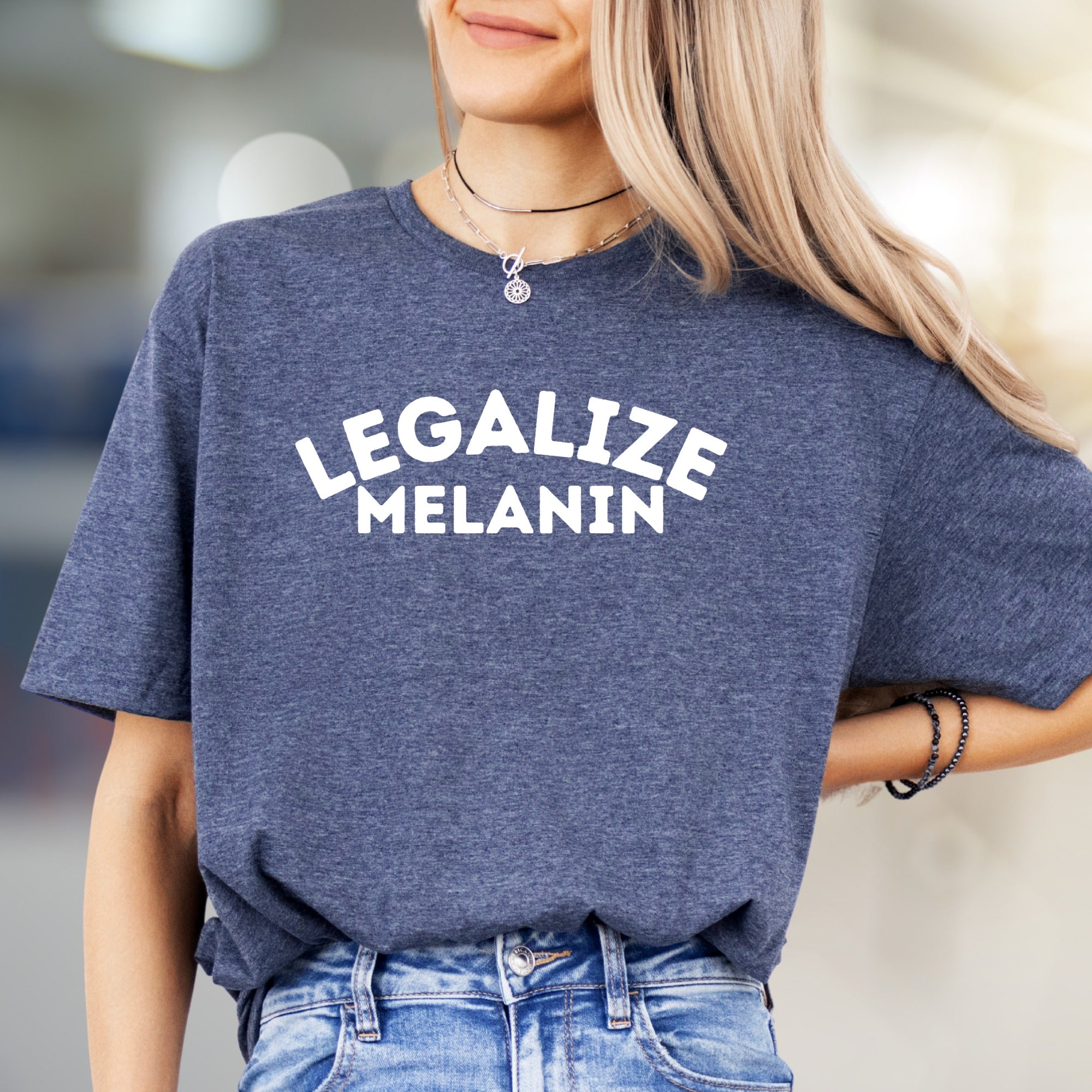 "Legalize Melanin" Bold Statement Graphic Tee, a Cultural Pride Pick for Activists