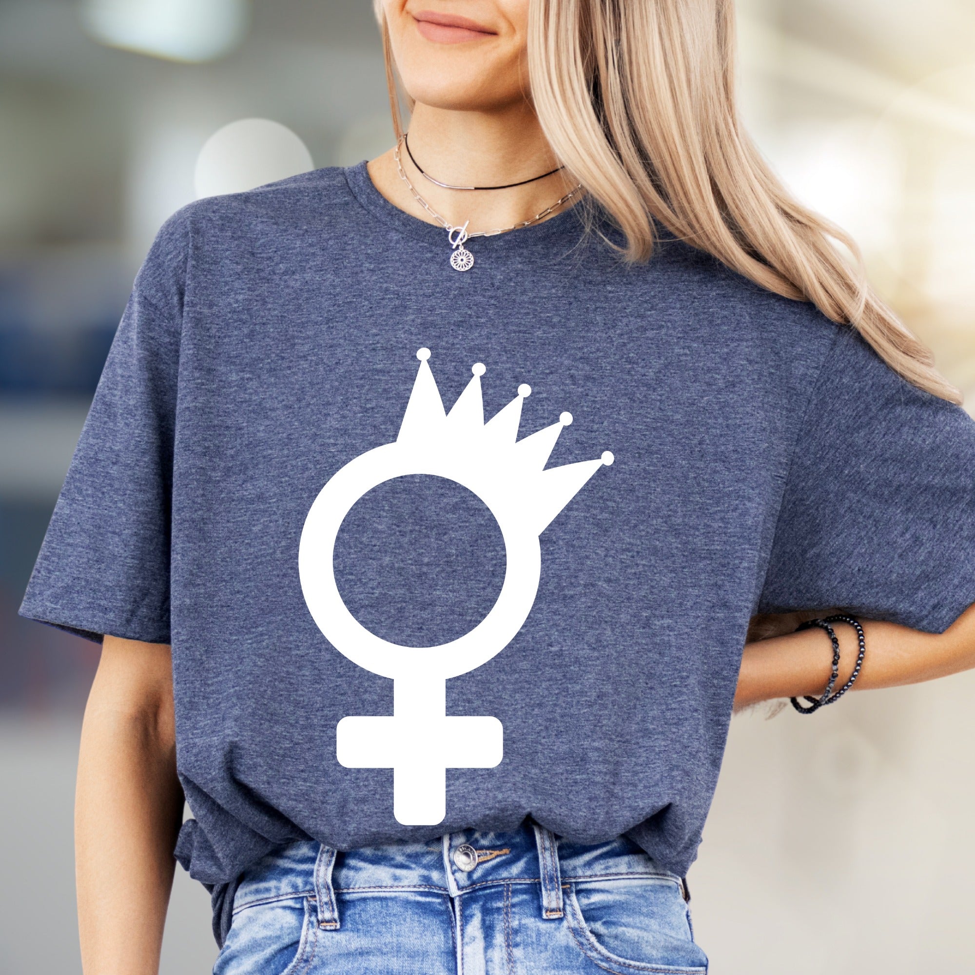 Queen Feminine Symbol | Empowerment Graphic Tee, a Statement Pick for Her