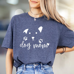 "Dog Mom" Canine Love Graphic Tee, a Heartfelt Pick for Pet Parents