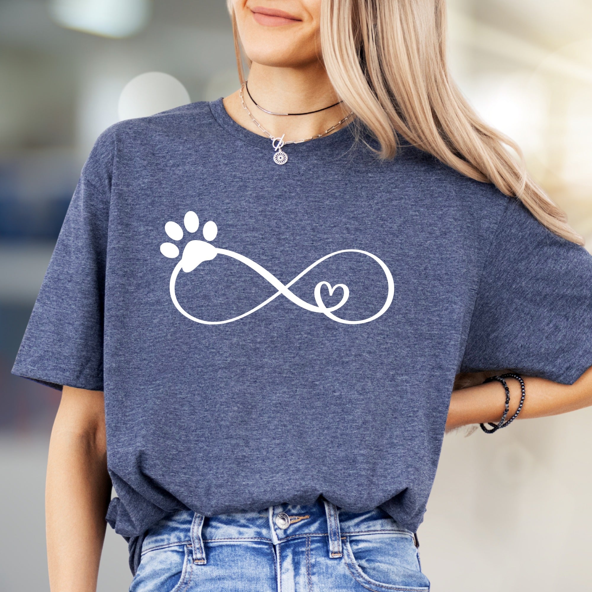 Paw Print Infinity Love Graphic Tee, a Pet Lover's Essential for All