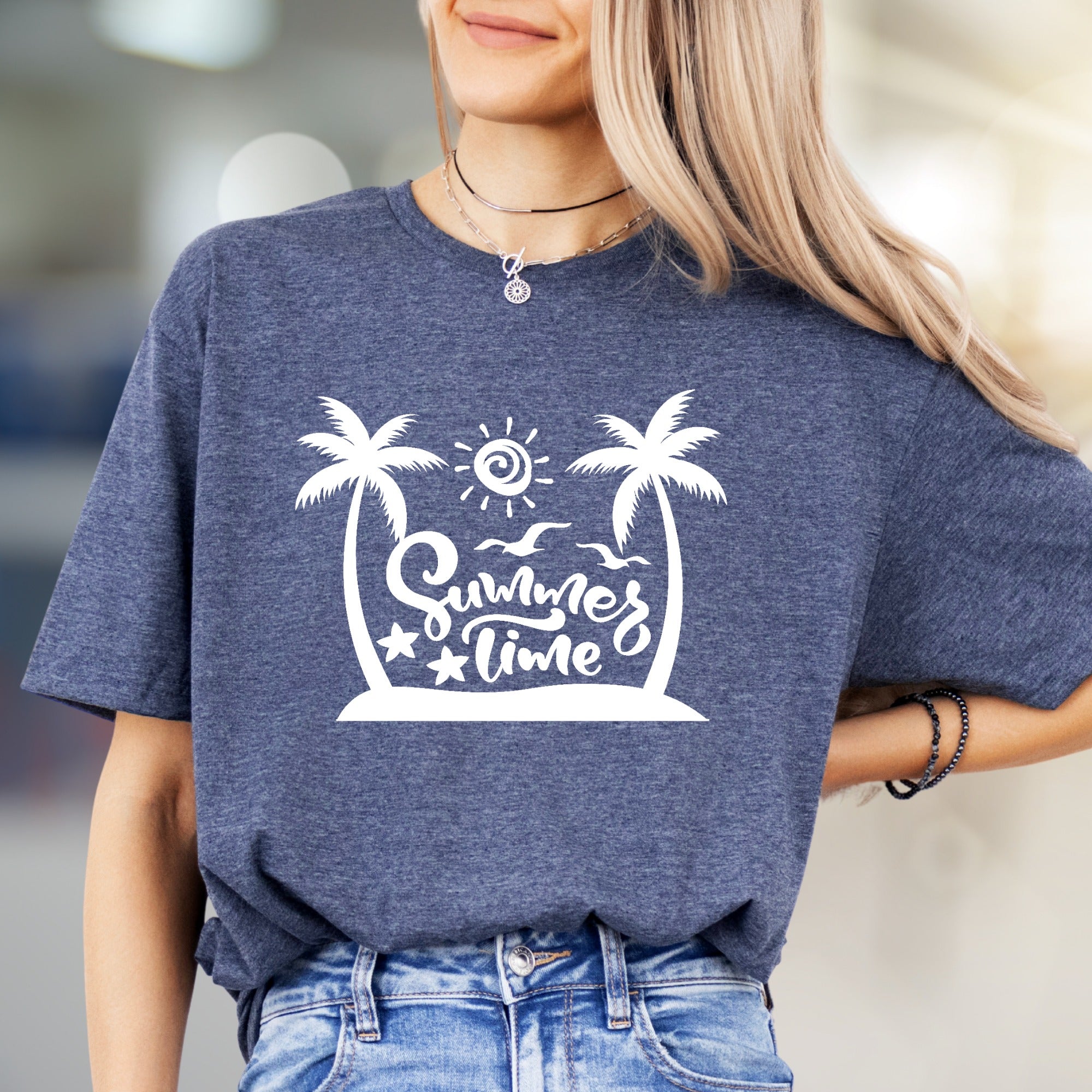 "Summer Time" Tropical Beach Graphic Tee, a Vacation Vibe for Everyone