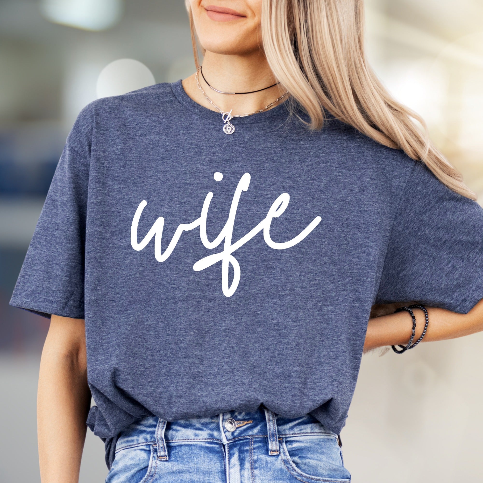 "Wife" Script Graphic Tee, a Romantic Chic Pick for the Modern Woman