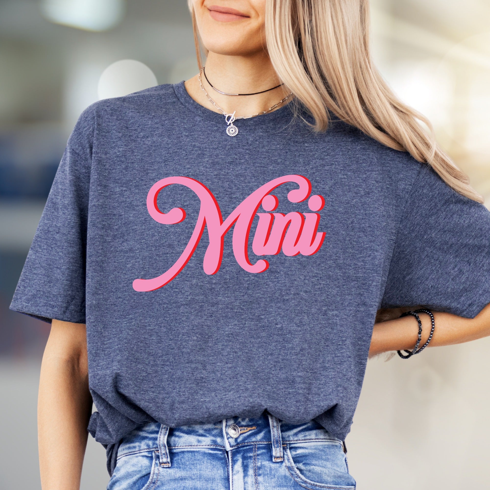 "Mini" Retro Script Graphic Tee, a Sweet Style Pick for Trendy Individuals