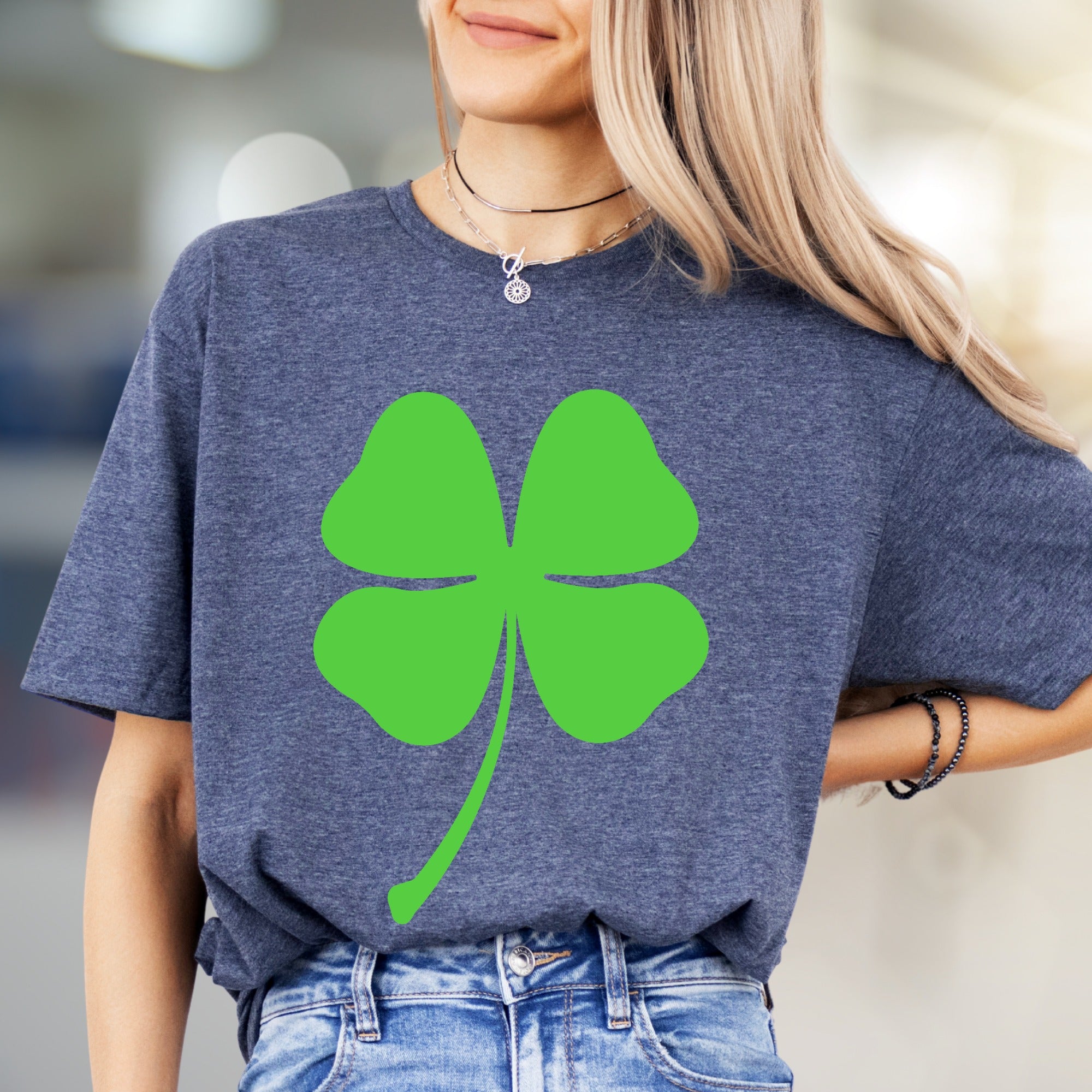 Four Leaf Clover Lucky Charm Graphic Tee, a St. Patrick's Day Pick for Everyone