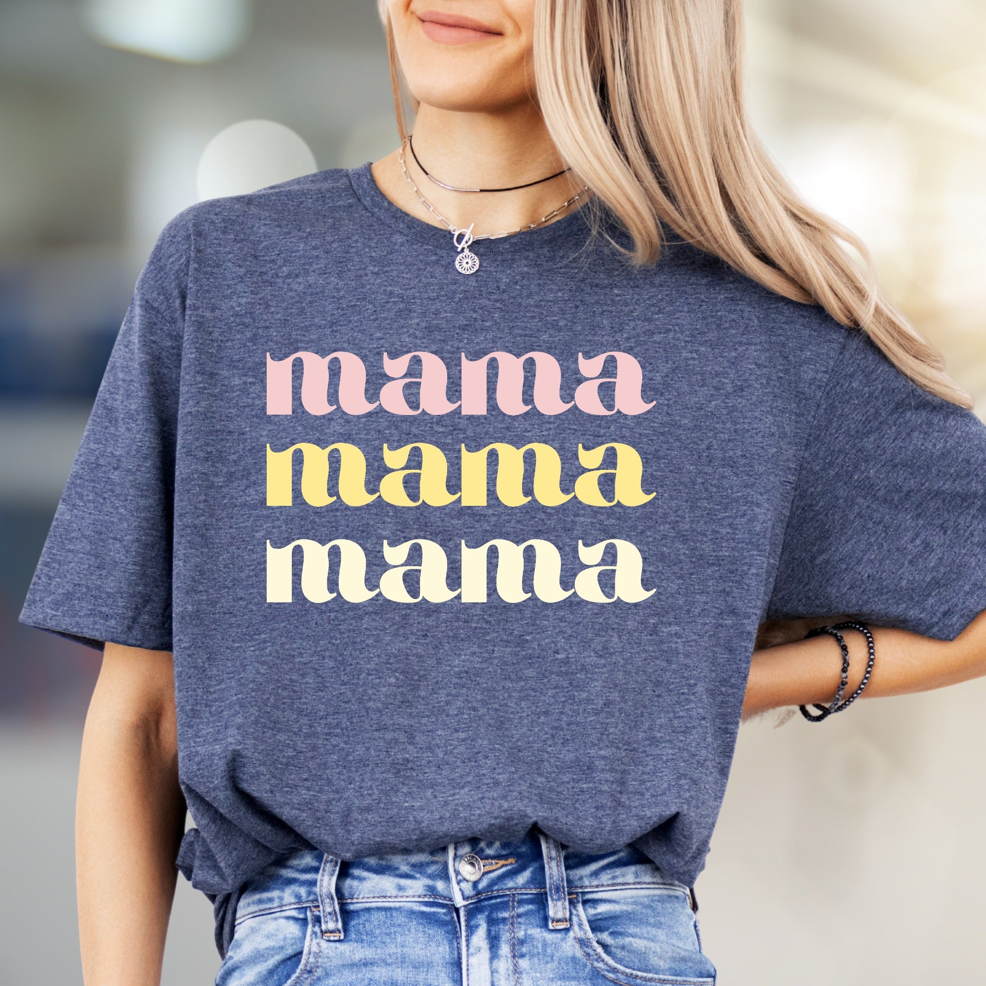 "Mama Mama Mama" Retro Graphic Tee, a Heartfelt Pick for Moms