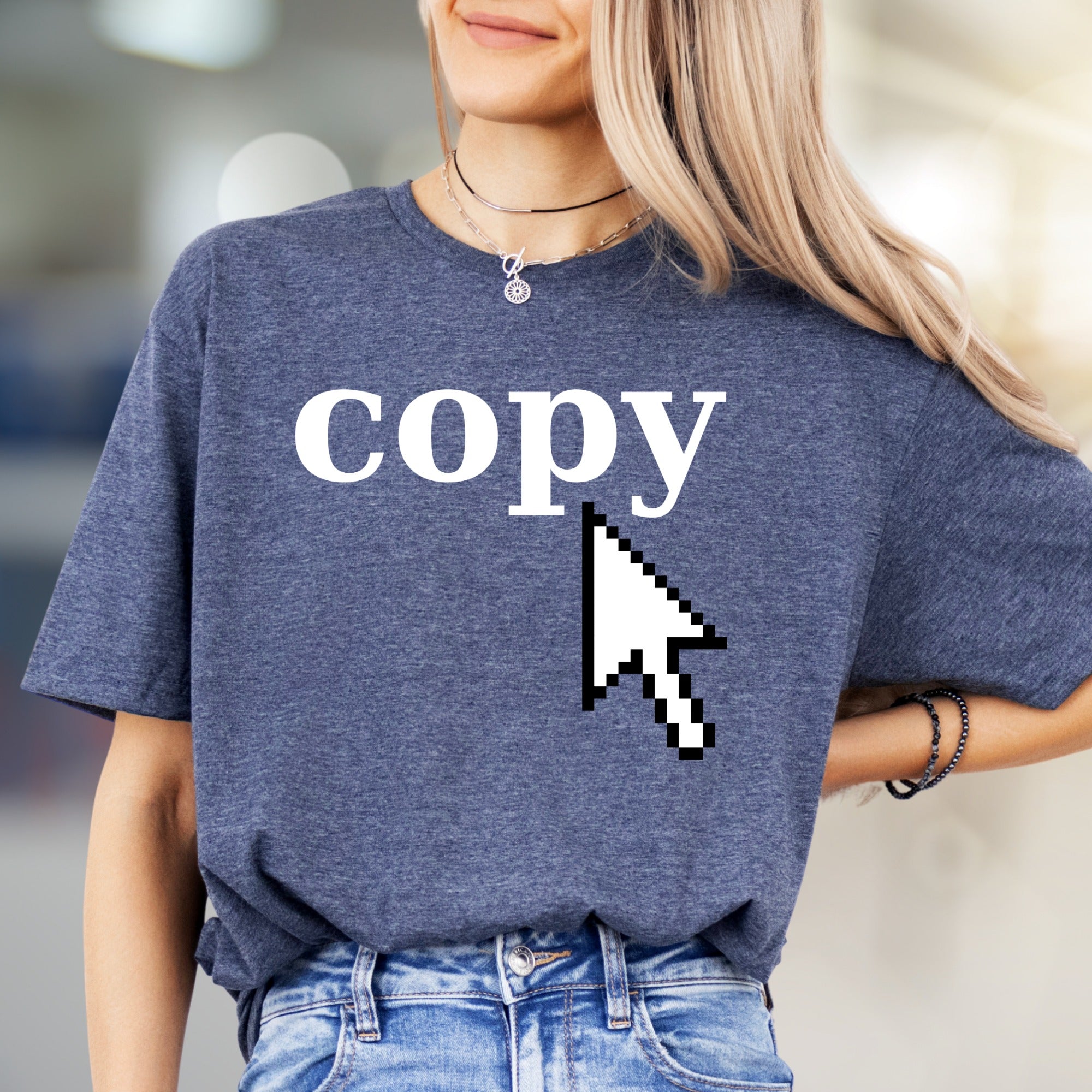 "Copy" Cursor Clicker Graphic Tee, a Tech Culture Pick for Developers