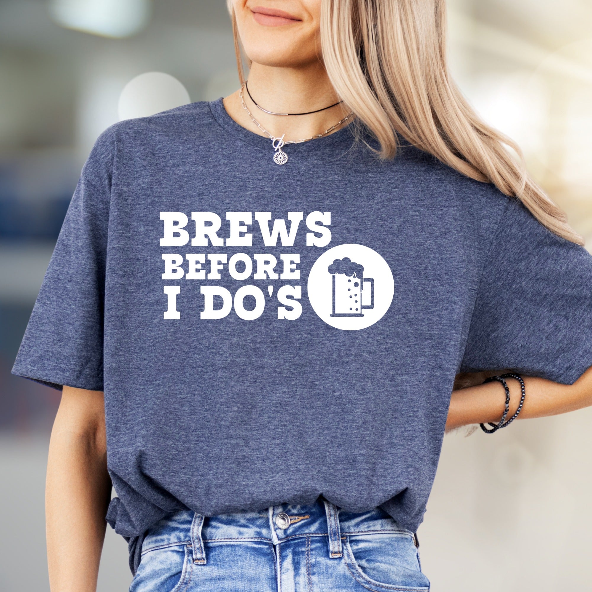 "Brews Before I Do's" Bachelor Party Graphic Tee, a Celebration Pick for Groomsmen