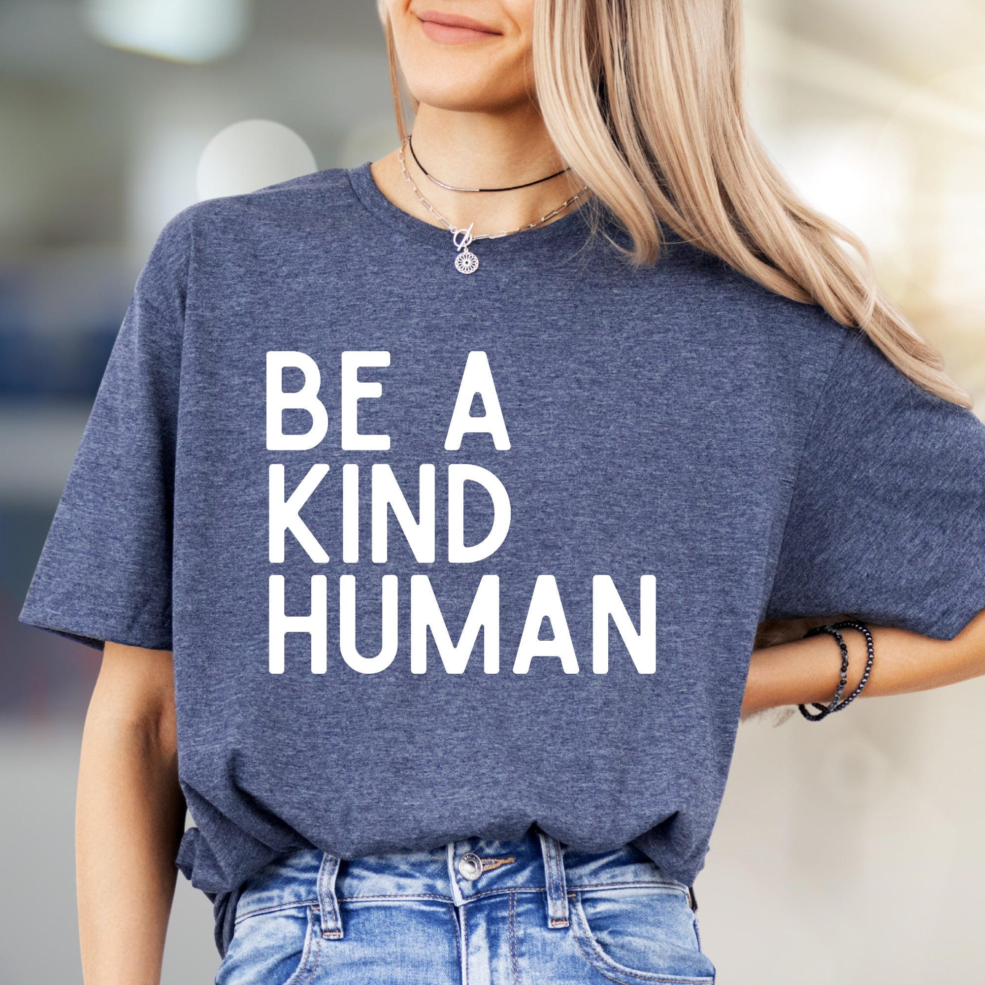 "BE A KIND HUMAN" Inspirational Graphic Tee, a Positive Vibe for Everyone